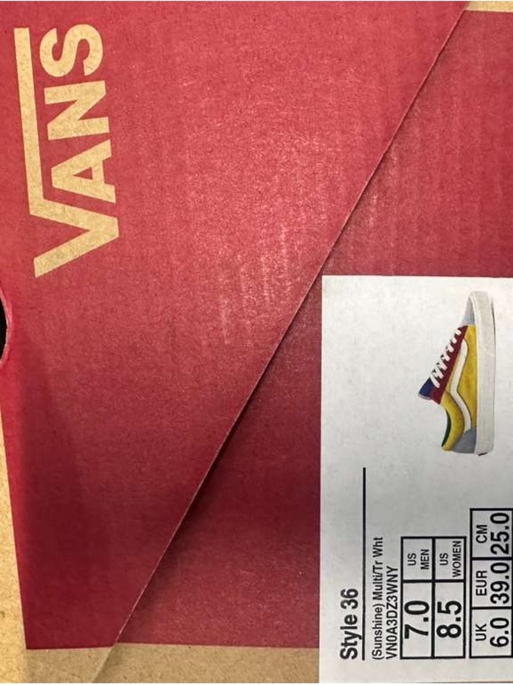 Vans Low-Top Sneakers in Green, Blue and Yellow